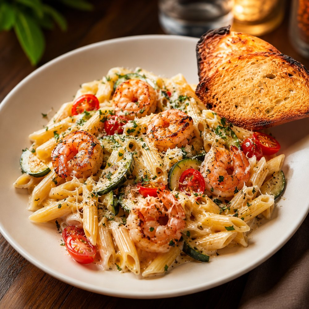 Tagliatelle Z Krewetkami