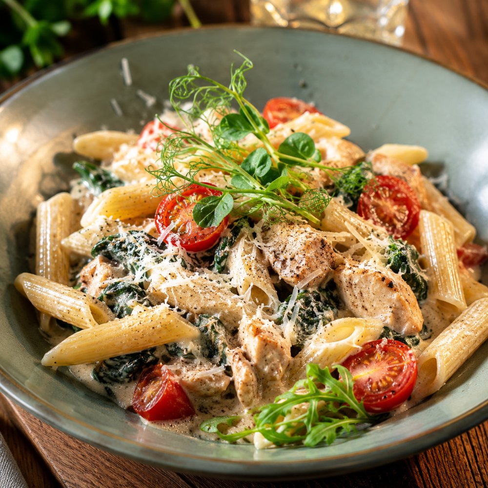 Penne Z Kurczakiem I Gorgonzolą